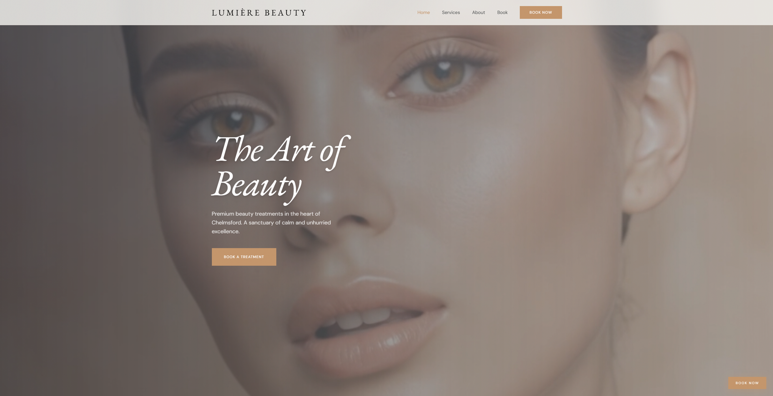 Lumière Beauty — Luxury beauty studio website