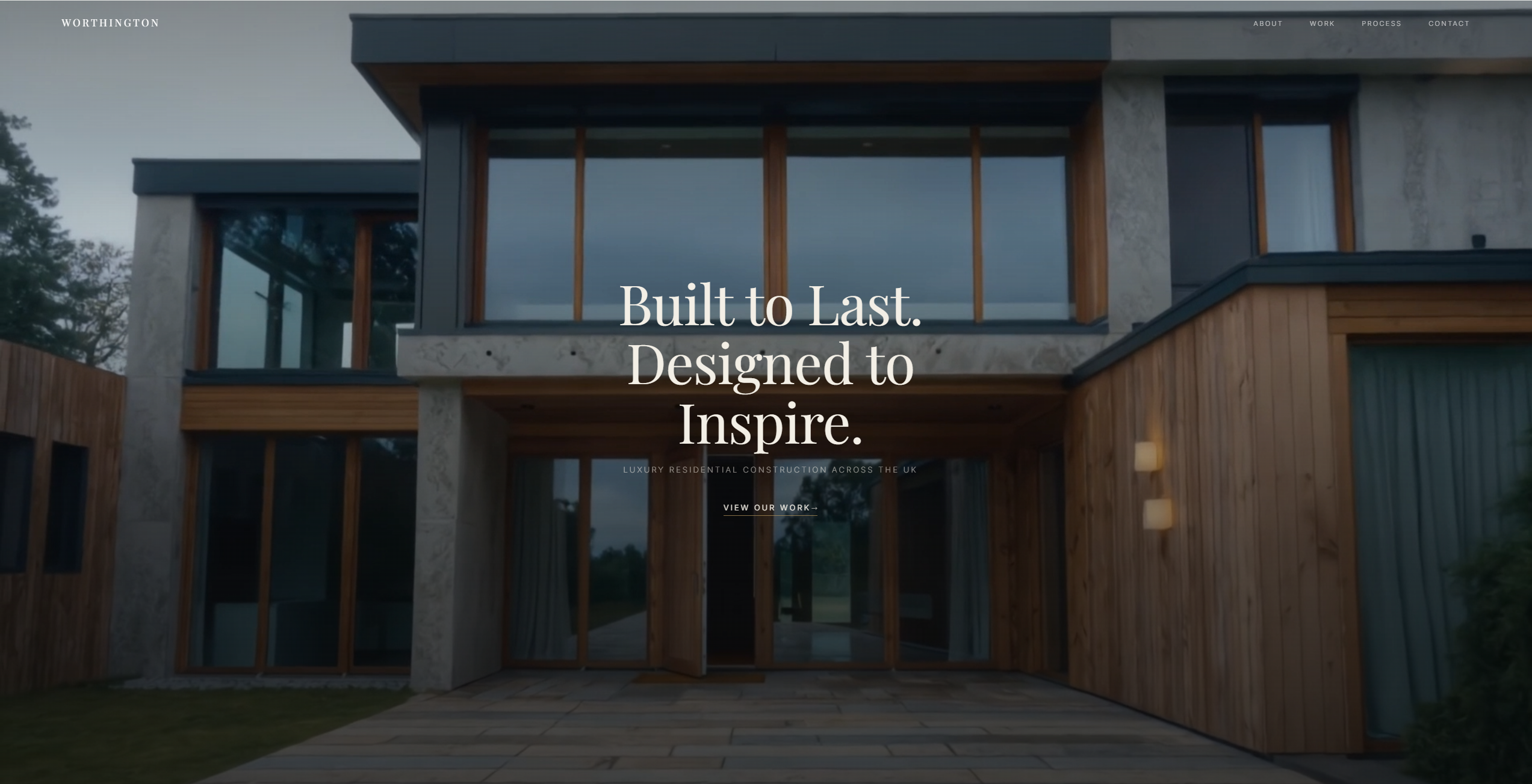 Worthington Build — Luxury construction company website